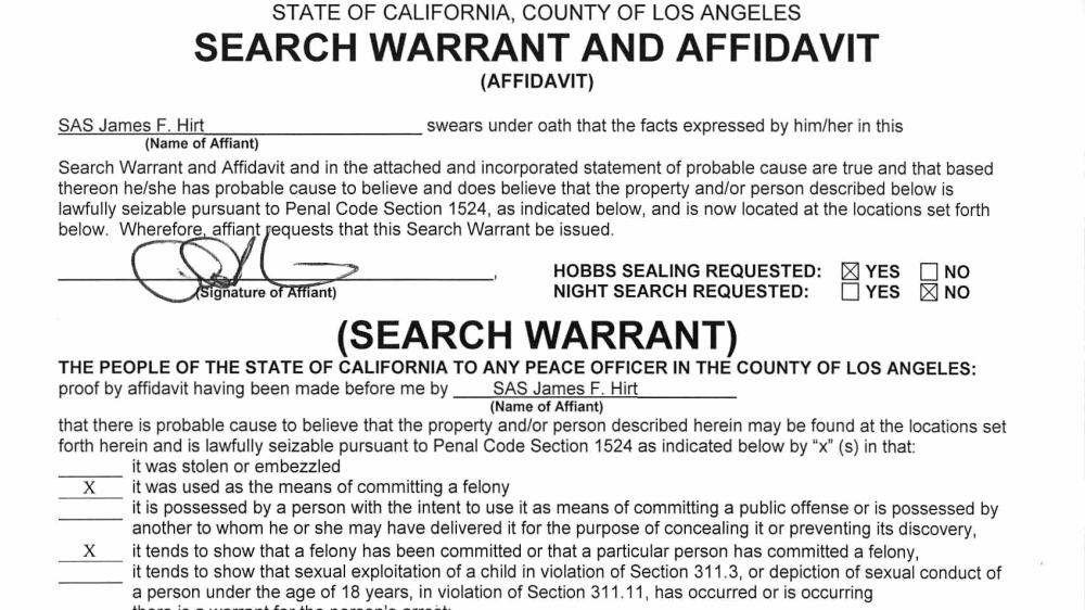 california search warrant darren chaker