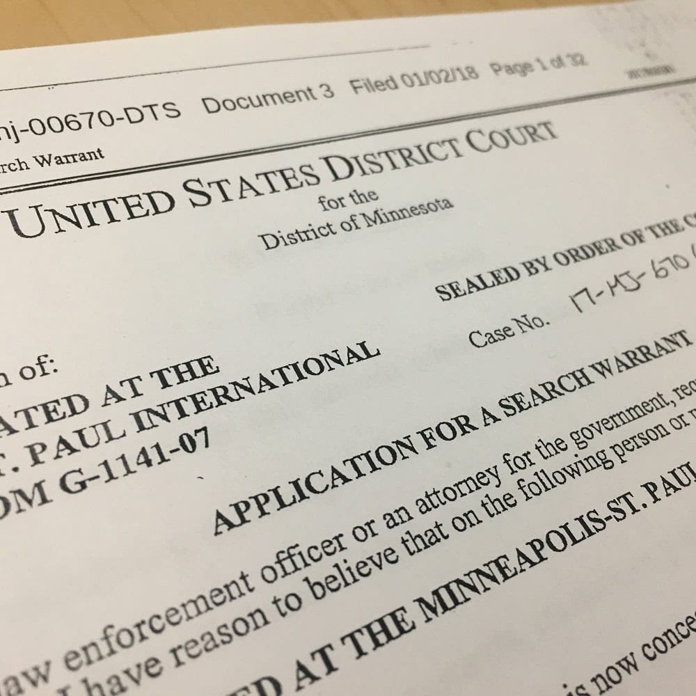 Attorney Darren Chaker discussing privacy rights and legal issues related to search warrants and law enforcement documentation.